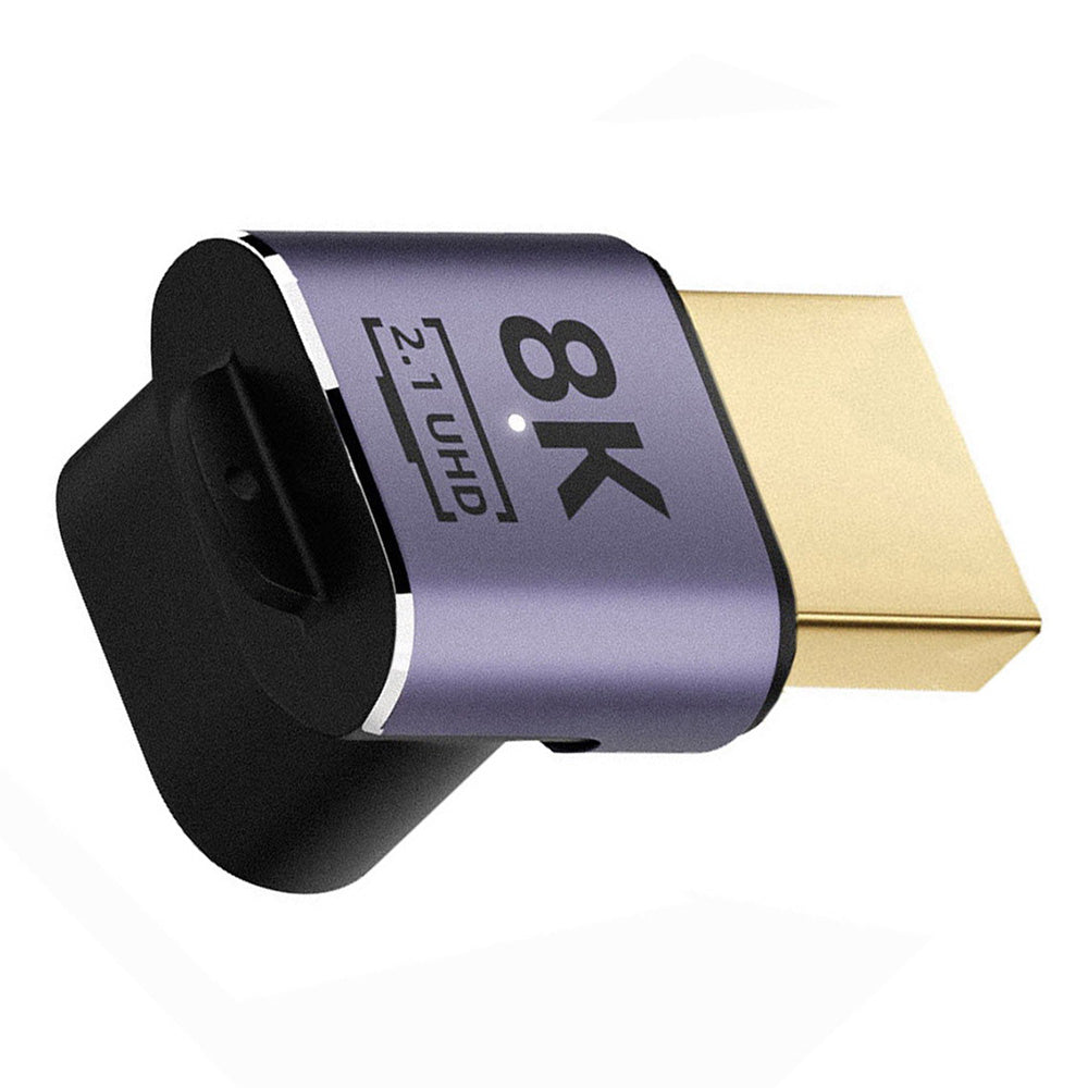 HD-011-A8K04 Gold-Plated HDMI Male to HDMI 2.1 Female Converter Vertical 90-Degree Down Angled UHD Extension Adapter Support 8K 60Hz HDTV