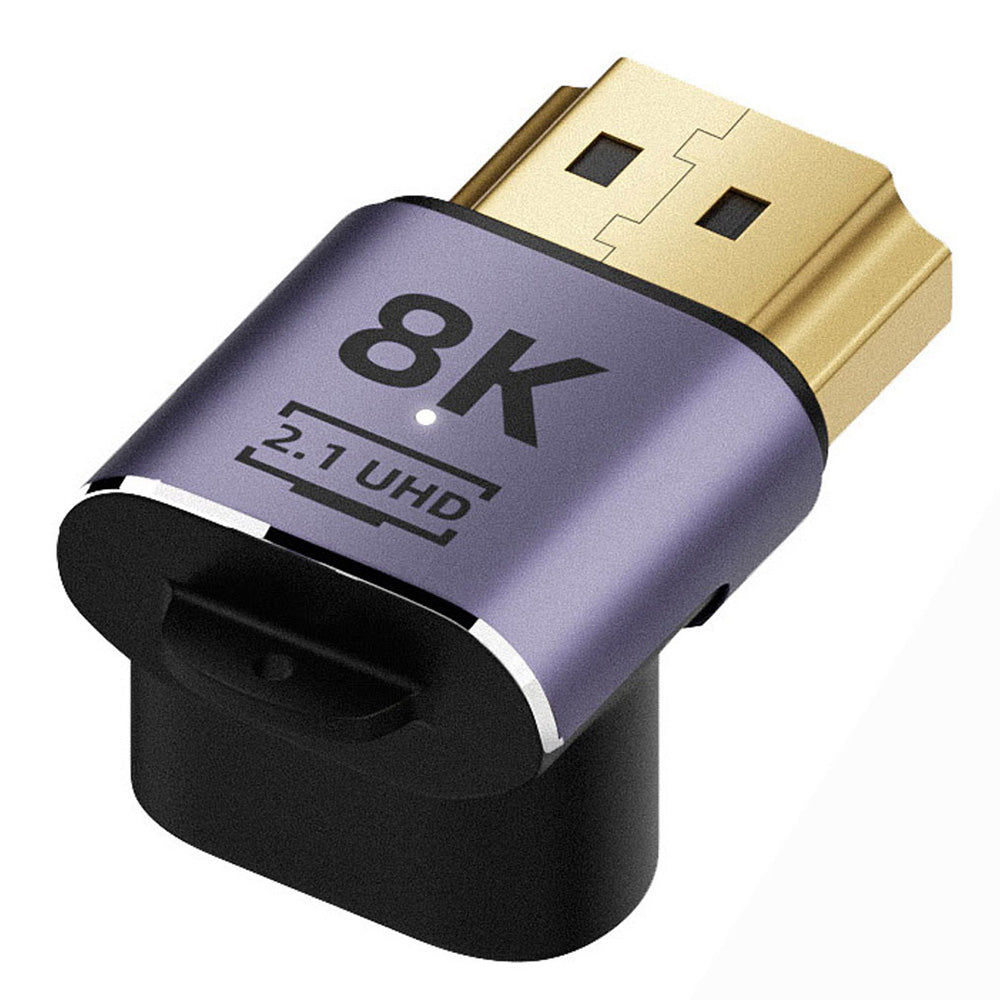 HD-011-A8K05 90-Degree Up Angled HDMI Male to HDMI 2.1 Female Adapter HDMI Converter Supports Up to 8K 60Hz Video Output