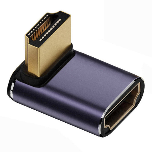 HD-011-A8K06 90-Degree Up Angled HDMI Male to HDMI 2.1 Female Adapter Coupler 8K 60Hz HDTV L-Shaped HD Video Output Extender Convertor