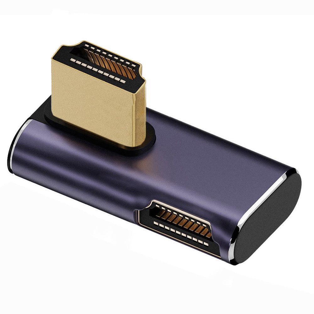HD-011-A8K08 90-Degree Right Up Angled HDMI Extension Adapter Support 8K 60Hz HD Video HDMI Male to HDMI 2.1 Female Converter