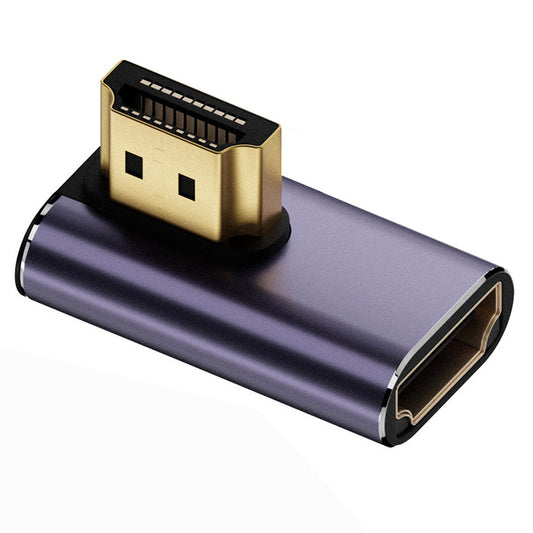 HD-011-A8K10 90-Degree Left Angled 8K UHD Video Converter HDMI Male to HDMI 2.1 Female Adapter Coupler Computer HD Video Extender