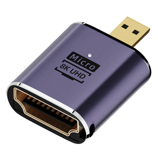 HD-023-D8K01 Gold-Plated 8K 60Hz Micro HDMI Male to HDMI 2.1 Female Convertor UHD Extension HDMI Adapter for Laptop Computer