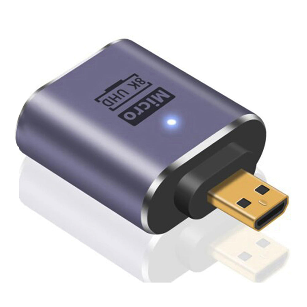 HD-023-D8K01 Gold-Plated 8K 60Hz Micro HDMI Male to HDMI 2.1 Female Convertor UHD Extension HDMI Adapter for Laptop Computer