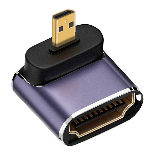 HD-023-D8K04 UHD 8K 60Hz Video Output Micro HDMI Male to HDMI 2.1 Female Converter Projector Laptop Computer Gold-Plated HDMI Adapter