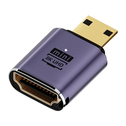 HD-038-C8K01 Mini HDMI Male to HDMI 2.1 Female Gold-Plated Convertor UHD Extension HDMI Adapter Support 8K 60Hz HDTV
