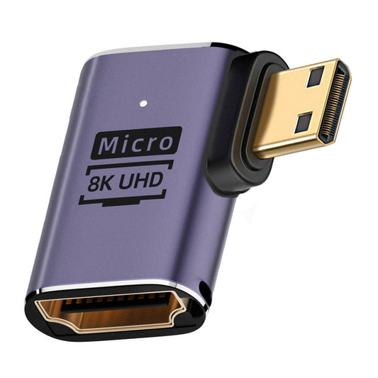 HD-038-C8K02 Micro HDMI Male to HDMI 2.1 Female UHD Extension Gold-Plated Converter Adapter Support 8K 60Hz HDTV