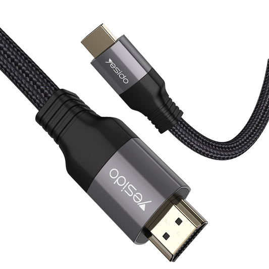 Uniqkart HM08 2m HDMI Male to HDMI Male Extension Cable 4K HDMI Ultra HD Video Nylon Braided Cord