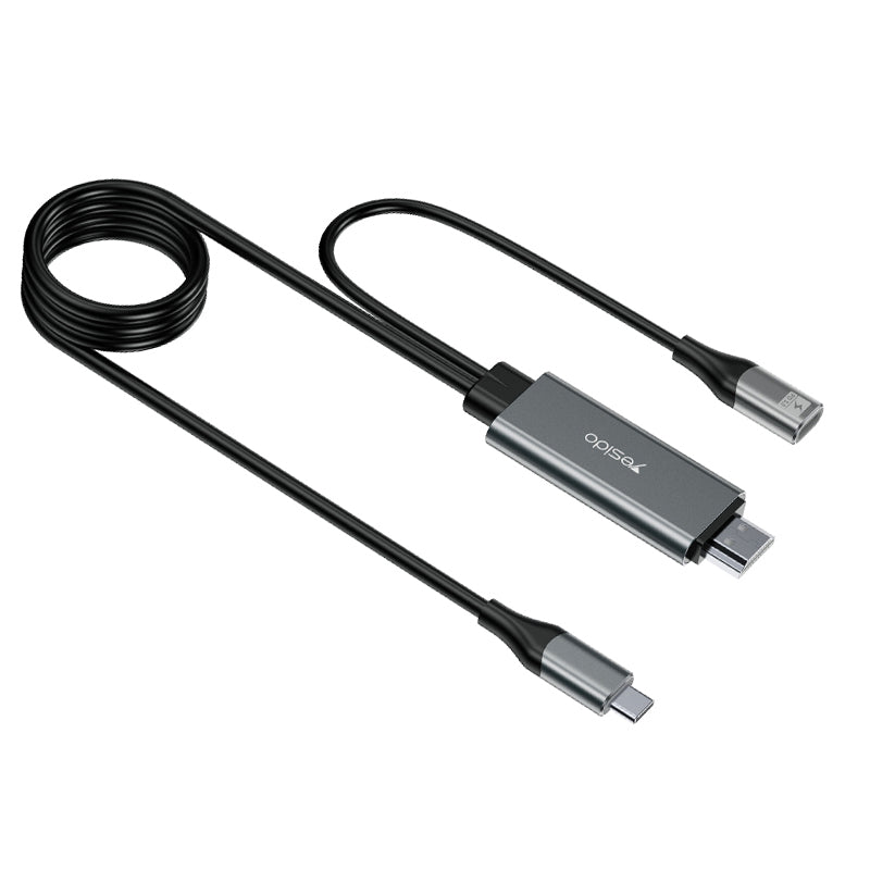 Uniqkart HM01 USB-C to HDMI Adapter Cable PD 3.0 85W Max Charging Cable HD Sync Converter
