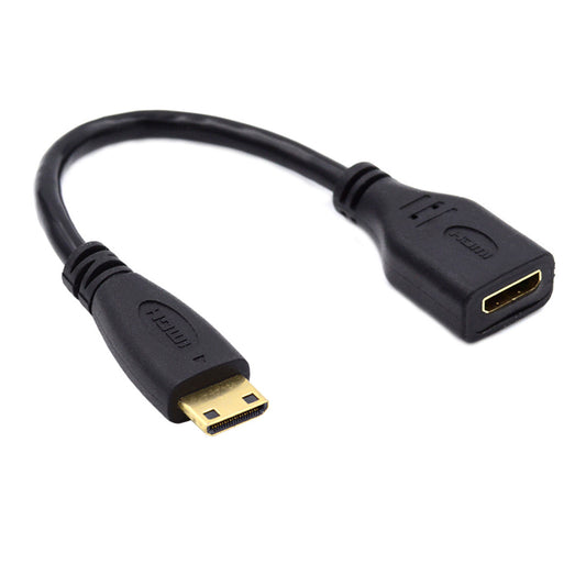 HD-014-CMCF 15cm Mini HDMI Type-C Socket Female to Mini HDMI Male Adapter Cable for Camera HDTV 4K 1080P