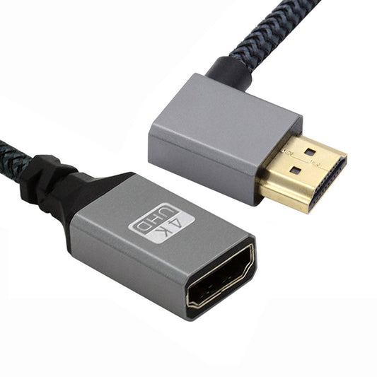 HD-061-RI HDMI Type-A Male to Female Cable 15cm 90 Degree Extension Cord Support HDTV 4K 60hz 3D
