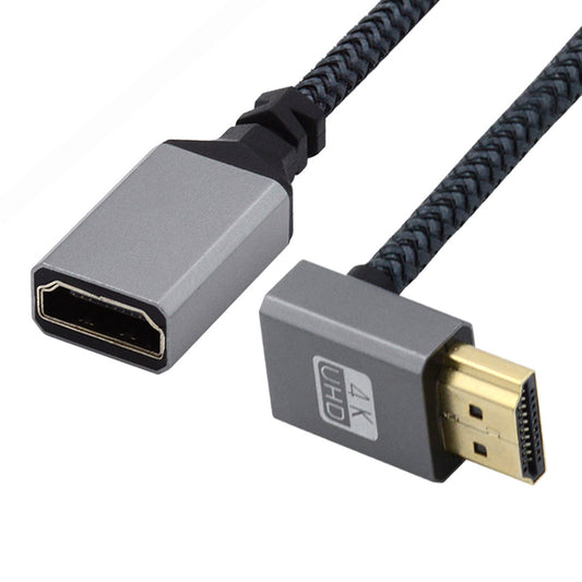 HD-061-UP 15cm HDMI Type-A Male to Female Cable 90 Degree Extension Cord Support HDTV 4K 60hz 3D