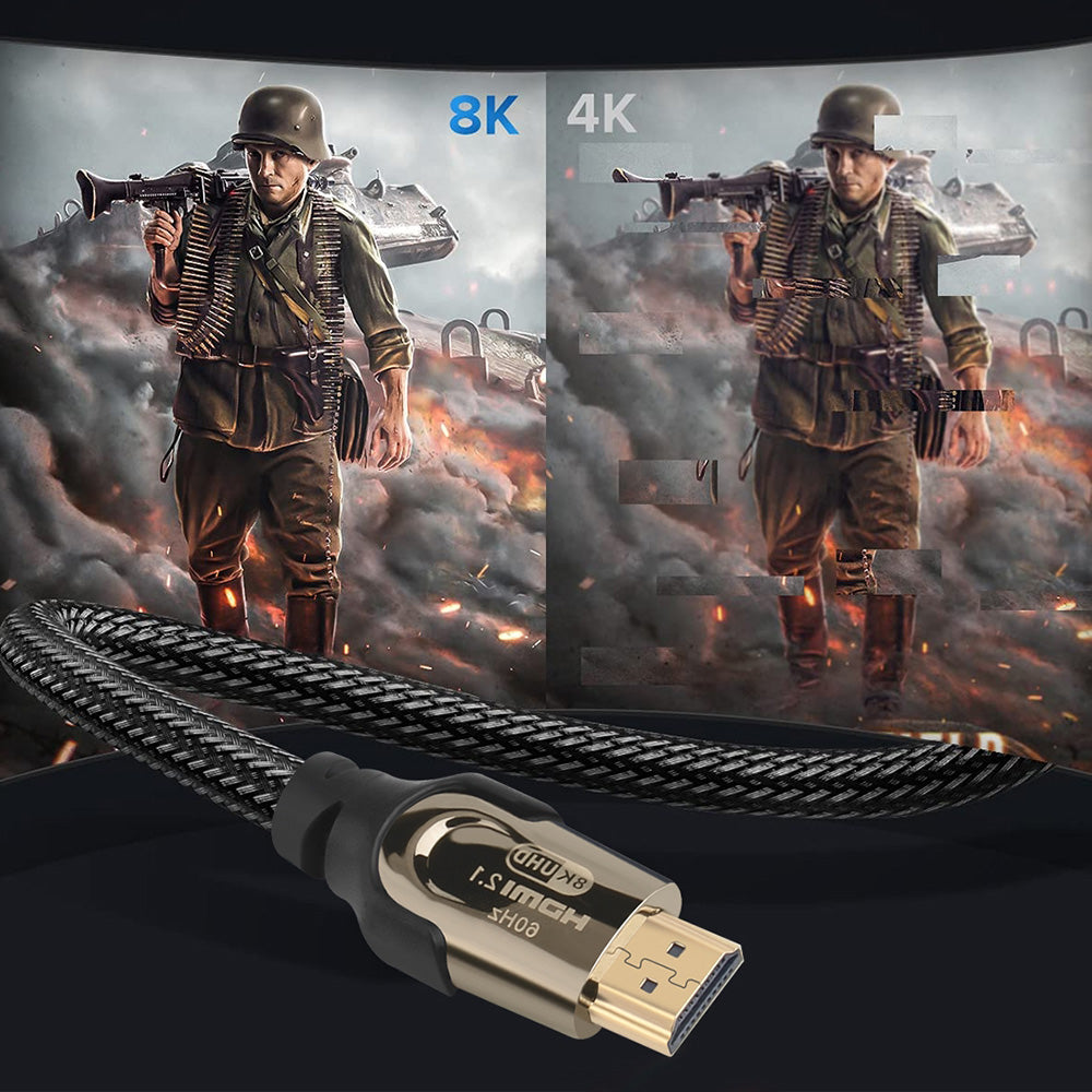 ONTEN HD180 2m HDMI 2.1 Male to Male Plug Cable 8K Audio Cord for HD TV / Projector / PS5