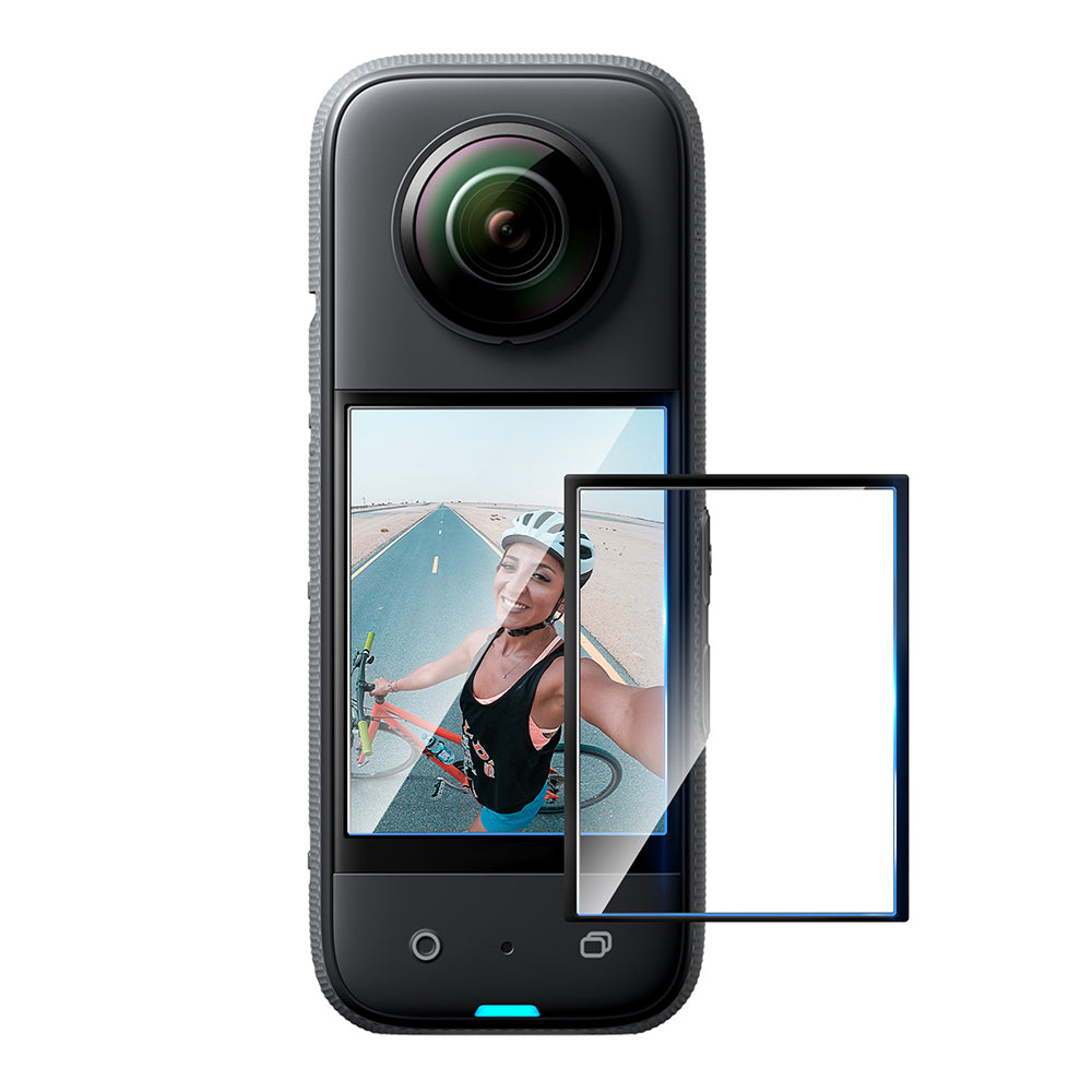 Uniqkart 1111354 2Pcs PMMA Camera Screen Protection Film for Insta360 X3, HD Clear Anti-explosion Curved Design Screen Protector