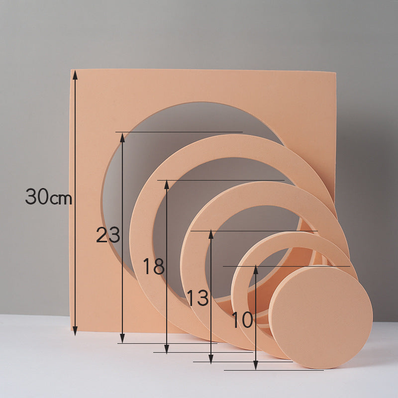 5pcs/Set Geometric Cube Photo Studio Photography Backdrops Shot Props Posing Photography Background - Nude