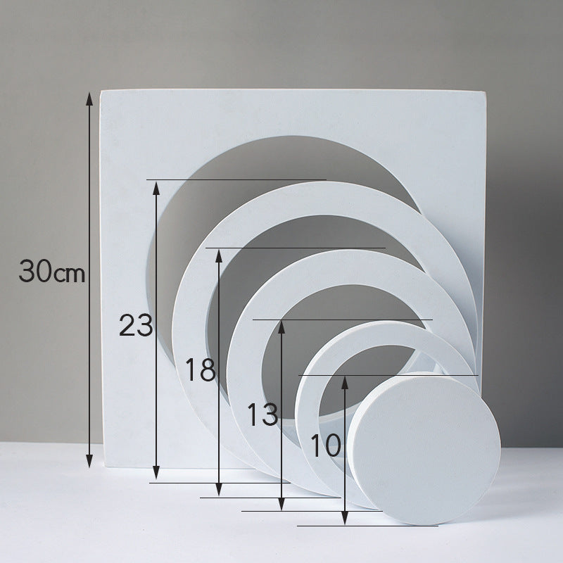 5pcs/Set Geometric Cube Photo Studio Photography Backdrops Shot Props Posing Photography Background - White