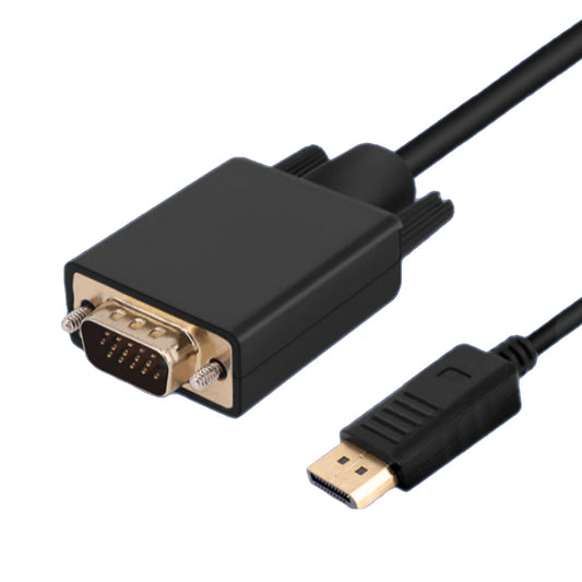 HX114 1.8m DP to VGA Conversion Cable 1080P HD High Speed Cord with Chip