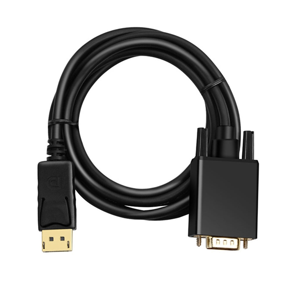 HX114 1.8m DP to VGA Conversion Cable 1080P HD High Speed Cord with Chip