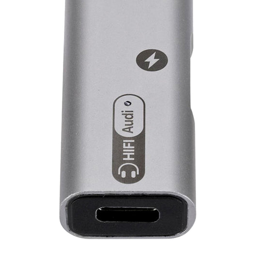 2 in 1 USB Type C to AUX Charger Adapter PD 60W Fast Charging MH338A Blue
