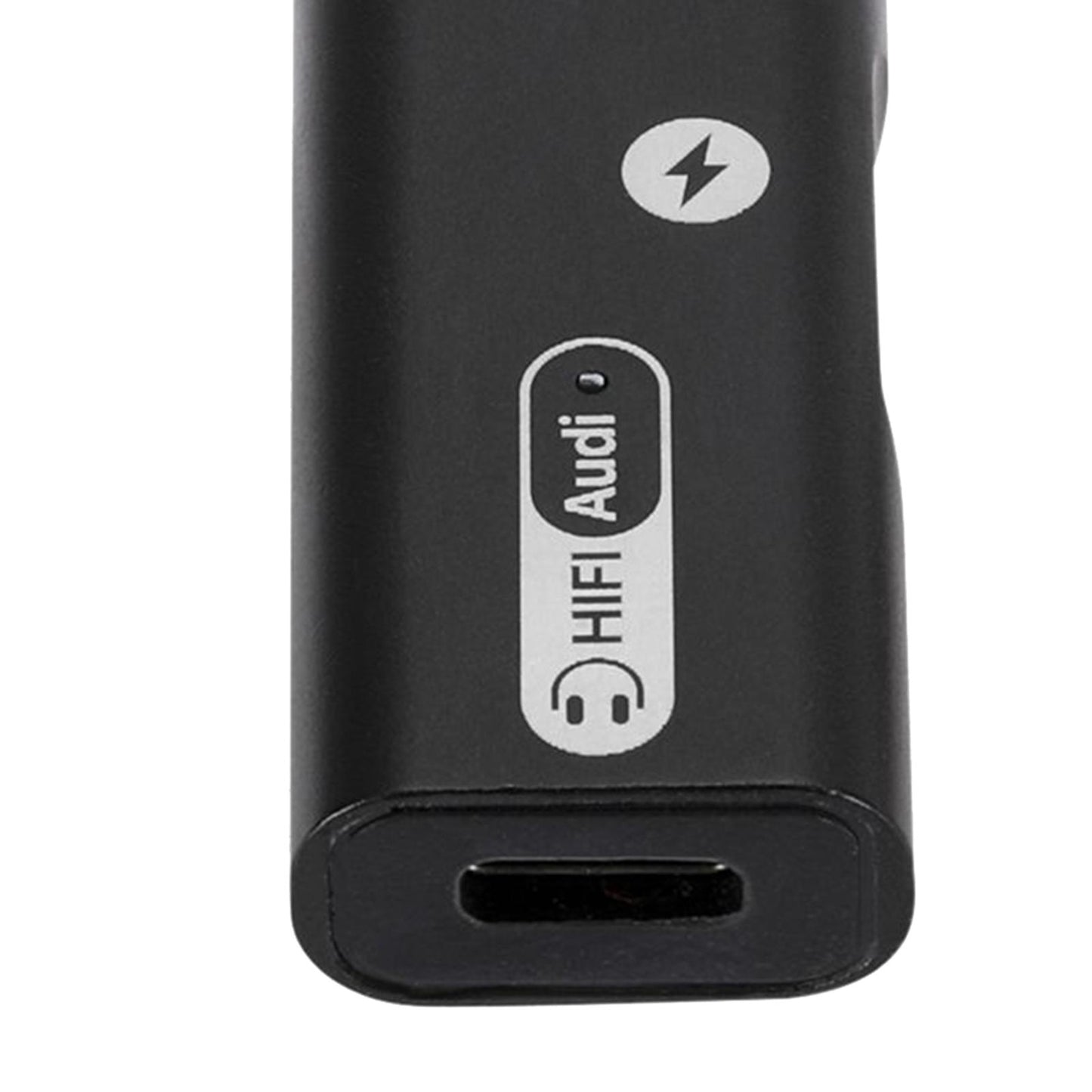 2 in 1 USB Type C to AUX Charger Adapter PD 60W Fast Charging MH338A Black