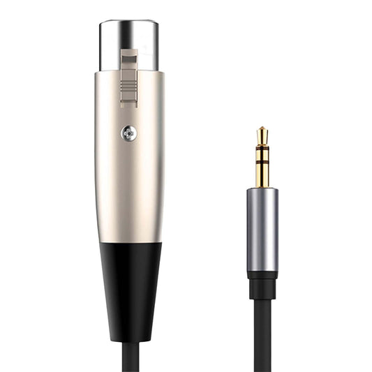 1.5M XLR to 3.5mm Cable Adapter Audio Cord for Notebook Mobile Phone Laptop