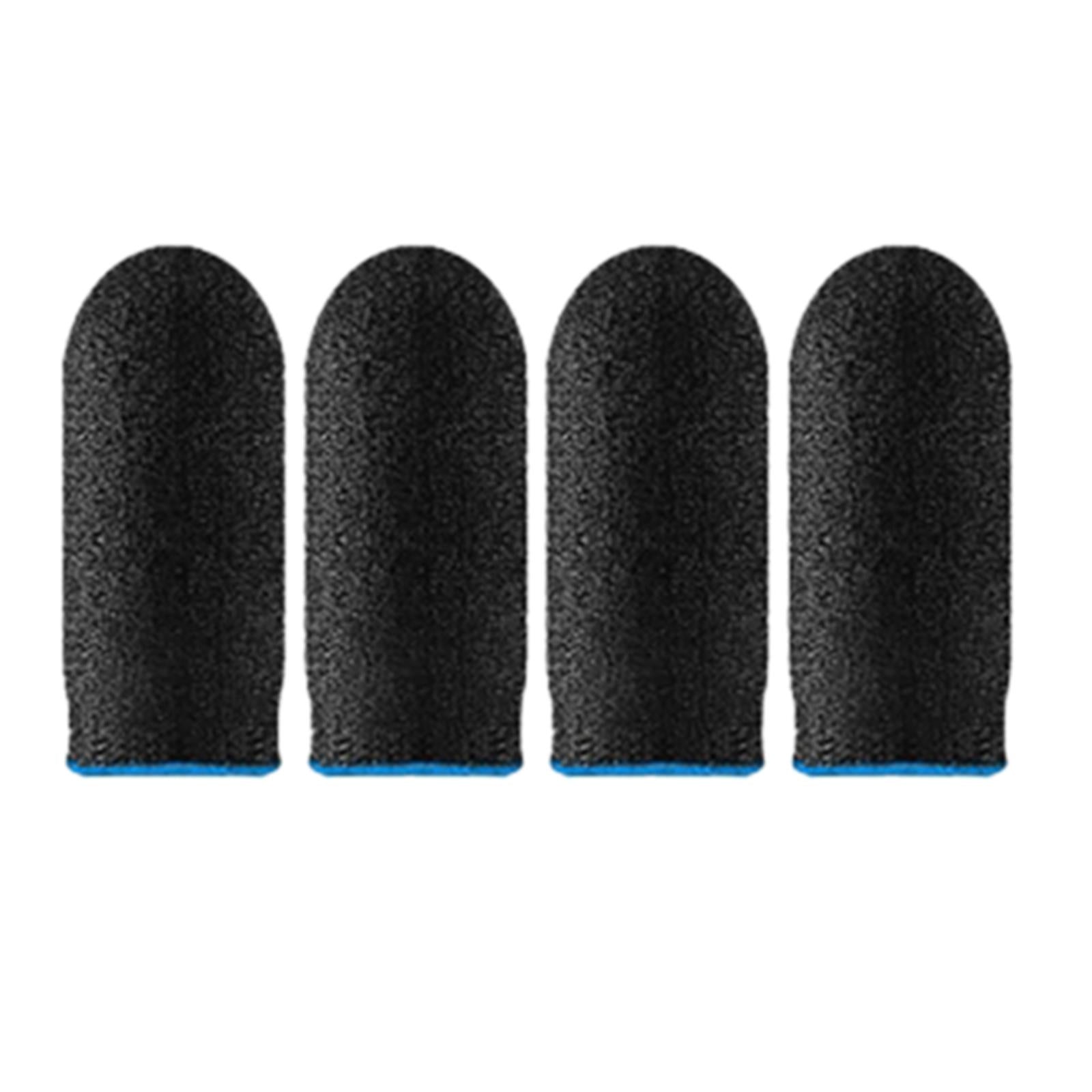 20 Pieces Gaming Finger Sleeves Anti Sweat Breathable Cover for Mobile Game Blue