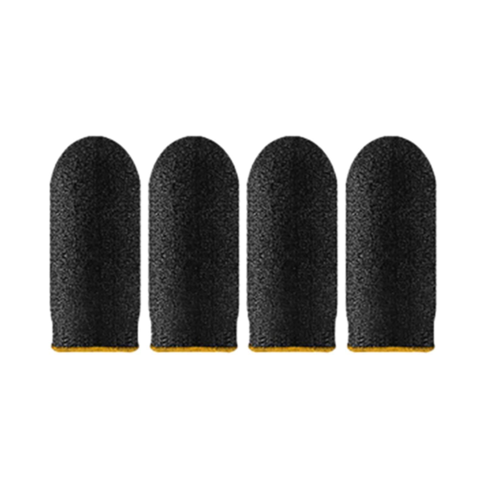20 Pieces Gaming Finger Sleeves Anti Sweat Breathable Cover for Mobile Game Yellow