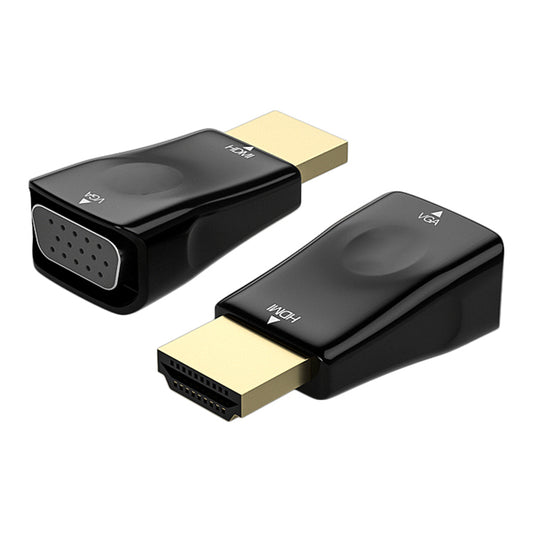 HDMI to VGA Adapter Video Converter for Monitor Projector TV - Black
