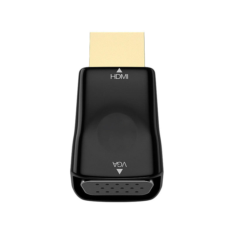 HDMI to VGA Adapter Video Converter for Monitor Projector TV - Black