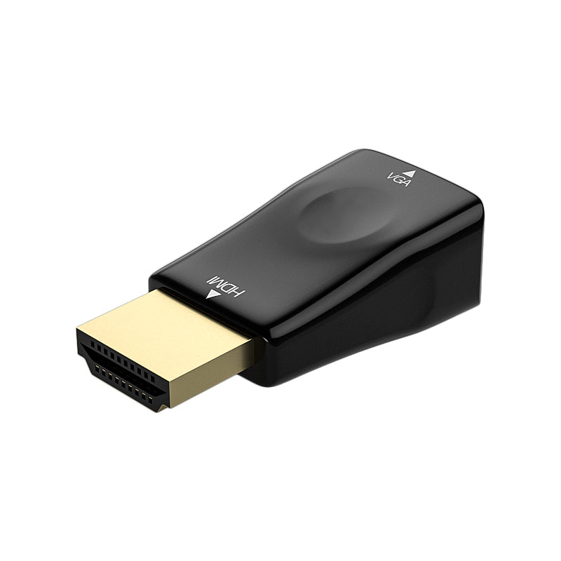 HDMI to VGA Adapter Video Converter for Monitor Projector TV - Black
