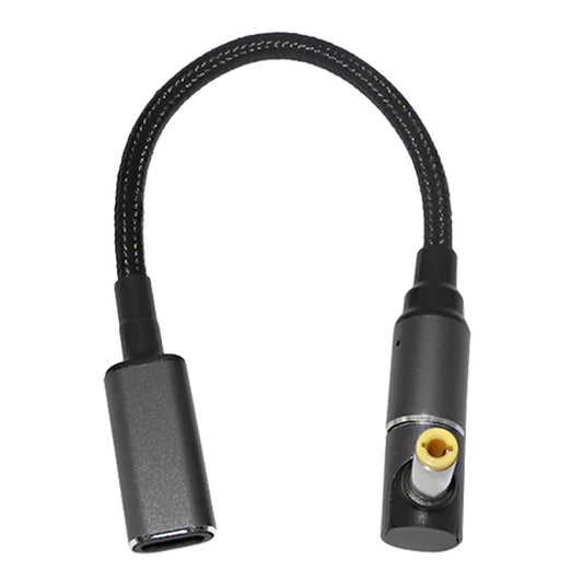Uniqkart for Lenovo Asus Toshiba Universal Laptop Charger USB Type-C Female to 5.5mm*2.5mm Male Magnetic Converter Cable Support 100W Fast Charging