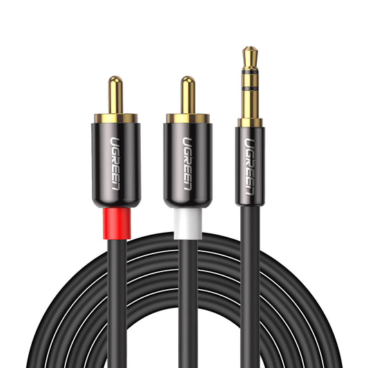 Uniqkart 8m AUX Cord 3.5mm to 2RCA Stereo Audio Y Splitter Cable for Smartphone Speaker Tablet
