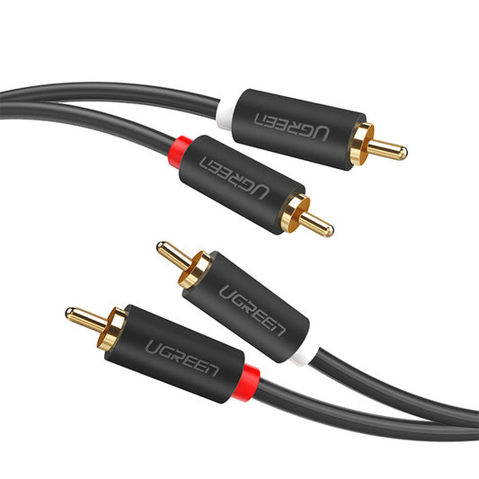Uniqkart 1m RCA Cable 2RCA to 2 RCA Male to Male Audio Cable for Home Theater DVD TV Amplifier CD Soundbox