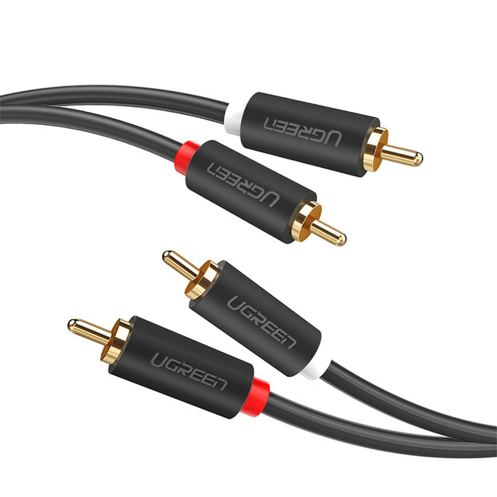 Uniqkart 3m 2RCA to 2 RCA Male to Male Double Shielding Audio Cable for Home Theater DVD TV Amplifier CD Soundbox