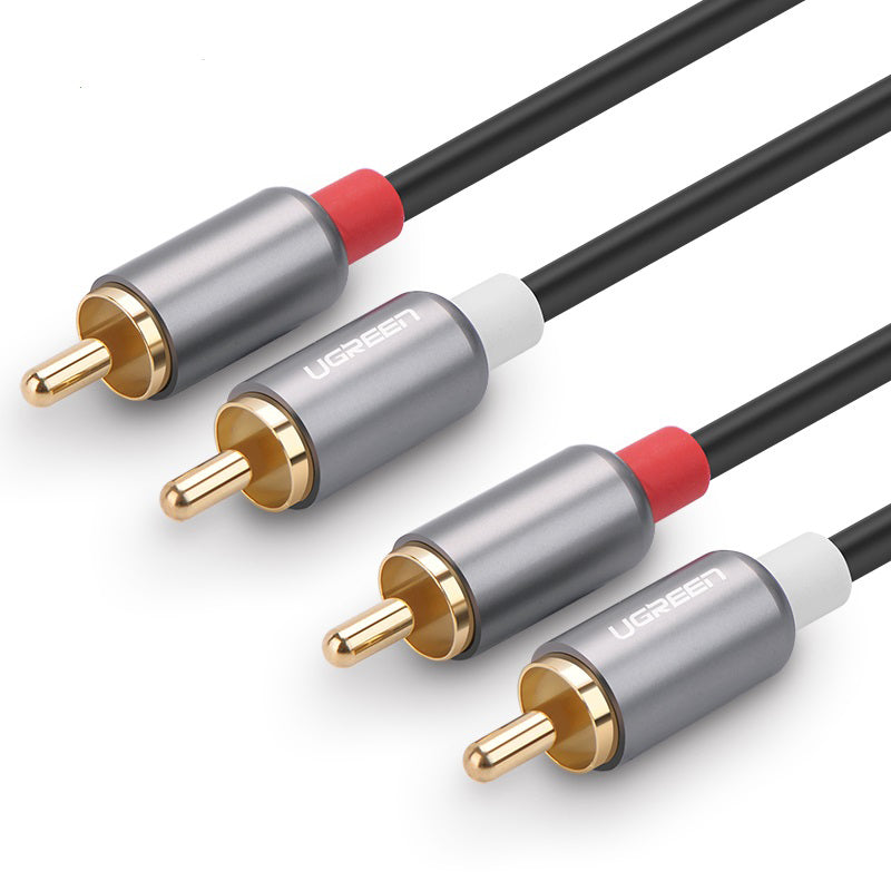 Uniqkart 1.5m For Home Theater DVD TV Amplifier CD Soundbox 2RCA to 2 RCA Male to Male HiFi Stereo Audio Cable