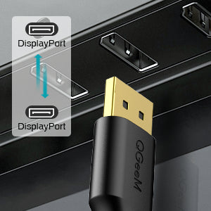 Uniqkart QG-HD16 1m DP to DP Cable 4K/60Hz HD Video Adapter Cable for HDTV Monitor Projector
