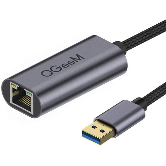 Uniqkart UA05-A USB 3.0 to Gigabit Ethernet Adapter USB to RJ45 LAN Wired Converter Compatible with Nintendo Switch Wii MacBook All USB Devices