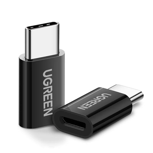 Uniqkart 30865 Type-C Male to Micro USB Female Adapter Mini Portable USB C Converter Compatible with Mobile Phones Tablets Laptops