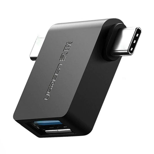 Uniqkart 30453 OTG Adapter 2 in 1 Micro USB Type C to USB 3.0 Adapter USB-C/Micro USB Male to USB Female Converter for Samsung Galaxy S10 Macbook