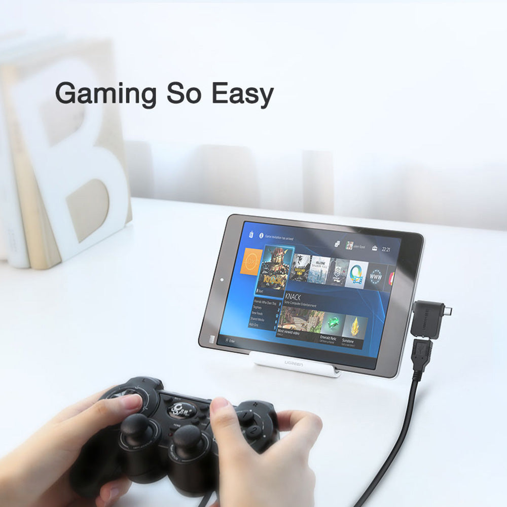 Uniqkart 30453 OTG Adapter 2 in 1 Micro USB Type C to USB 3.0 Adapter USB-C/Micro USB Male to USB Female Converter for Samsung Galaxy S10 Macbook
