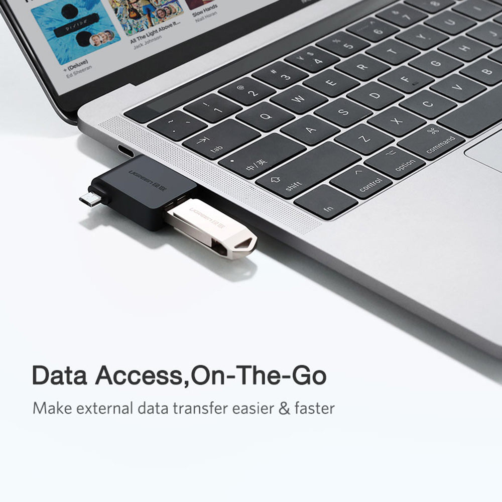 Uniqkart 30453 OTG Adapter 2 in 1 Micro USB Type C to USB 3.0 Adapter USB-C/Micro USB Male to USB Female Converter for Samsung Galaxy S10 Macbook