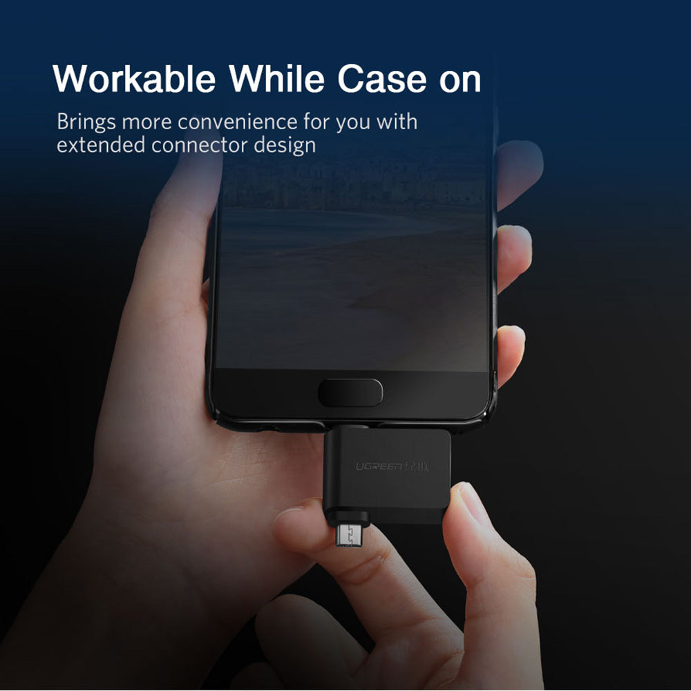 Uniqkart 30453 OTG Adapter 2 in 1 Micro USB Type C to USB 3.0 Adapter USB-C/Micro USB Male to USB Female Converter for Samsung Galaxy S10 Macbook