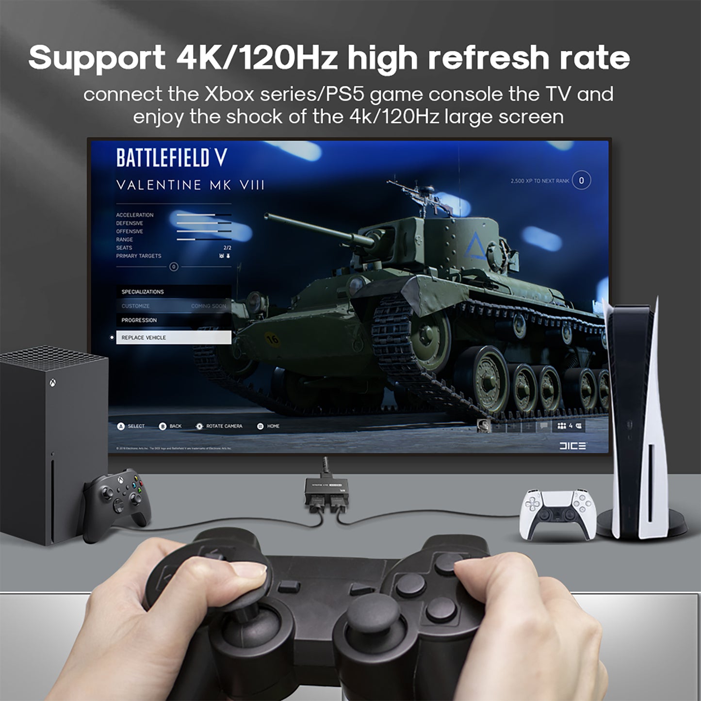 NK-W80 HDMI Switch Video Capture Card High Definition 8K 1080P HDMI Ports DC 5V Output Adapter for Streaming Gaming Teaching