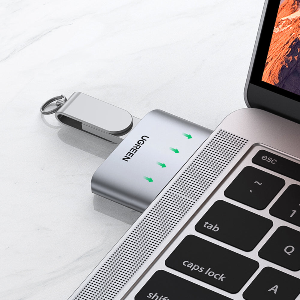 Uniqkart USB Hub Type-C 3.1 to USB 3.0 Dual Port Converter 5Gbps Speed Data Transfer Adapter for Macbook Pro/Mouse/Keyboard/Printer