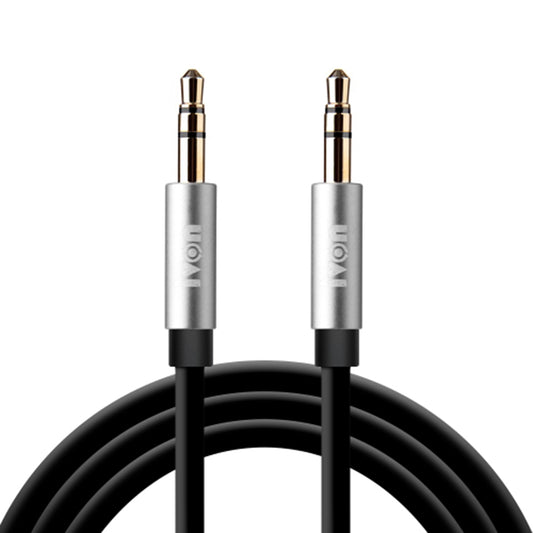CA55 3.5mm Stereo Audio Cable Extension Cord 1m Long Male to Male Tangle-free AUX Cable for Headphones Home/Car Stereos and More - Black
