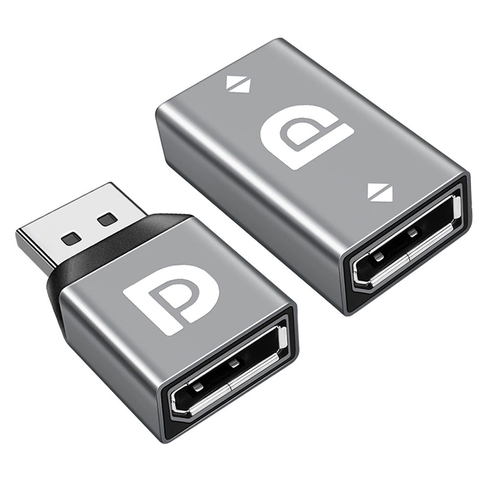 DP-034 2Pcs/Set DisplayPort 1.2 4K/60Hz to DP Extension Adapter Ultra-HD DP Male to DP Female + DP Female to DP Female Converter for Video PC Laptop TV