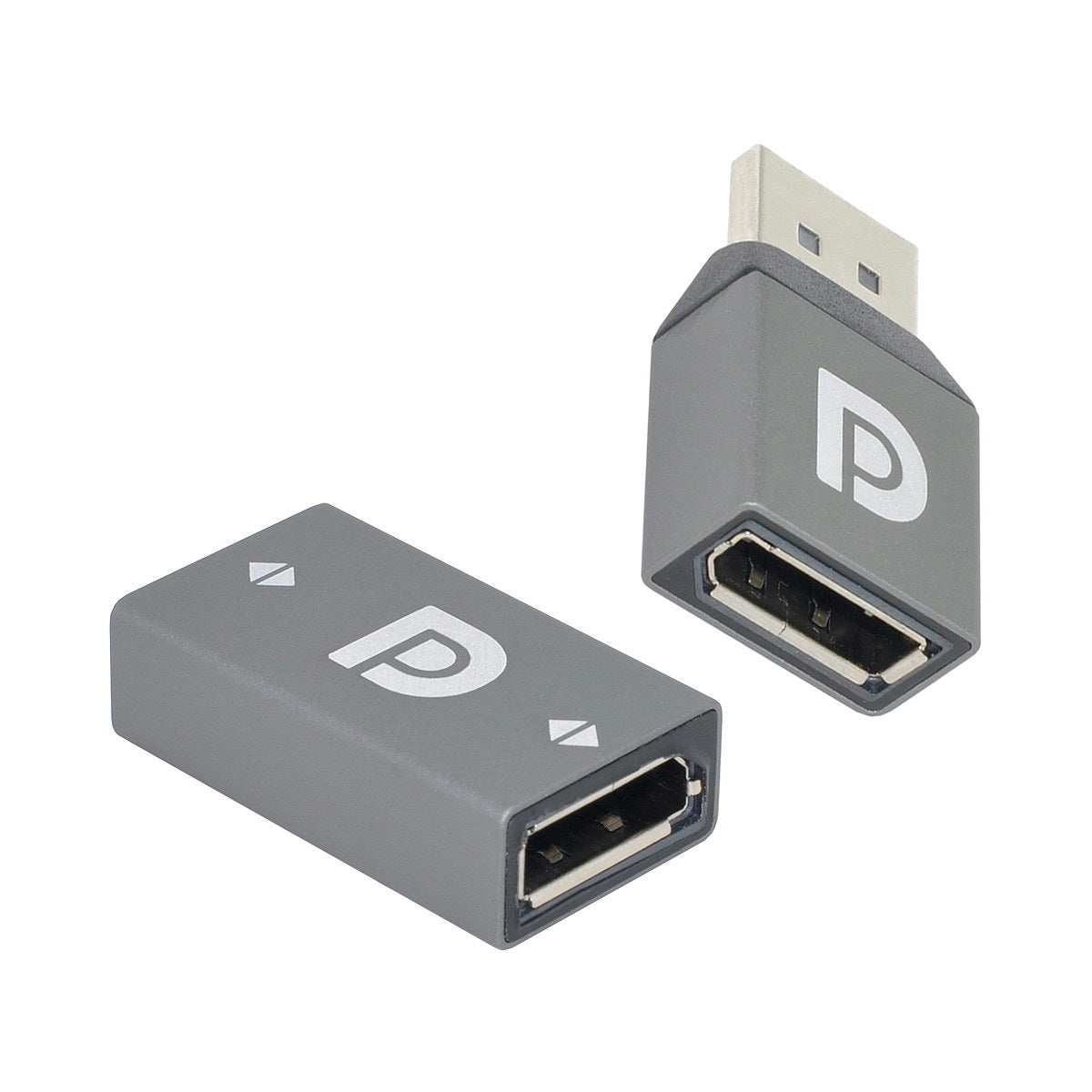 DP-034 2Pcs/Set DisplayPort 1.2 4K/60Hz to DP Extension Adapter Ultra-HD DP Male to DP Female + DP Female to DP Female Converter for Video PC Laptop TV
