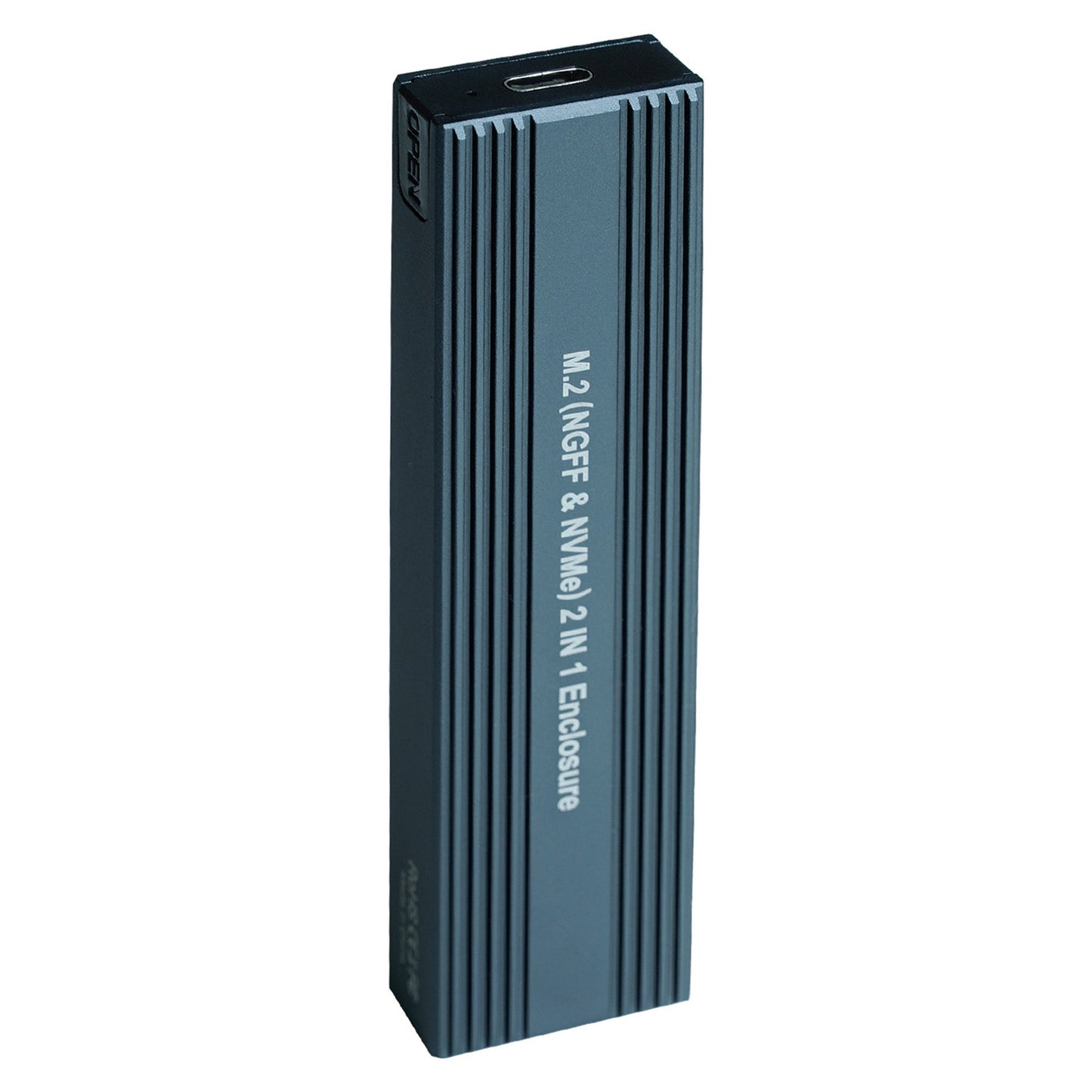 M2 SSD PCIe SATA Disk Dual Protocol NVMe NGFF M.2 SSD Enclosure USB/Type-C 10Gbps Hard Drive Enclosure Adapter - Striped Style