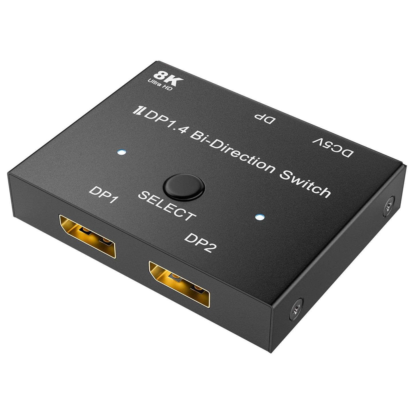 DP 1.4 Switcher Adapter DisplayPort 8K Switch 2 In 1 Out/1 In 2 Out Bi-Direction 8K/30Hz 4K/120Hz Splitter Converter