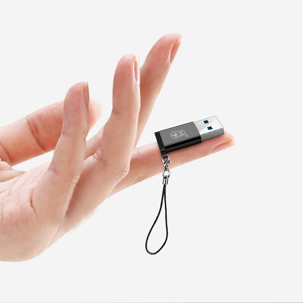 Uniqkart L211 Driver Free Type C Male to USB 3.0 Type A Female Converter Portable Adapter with Lanyard