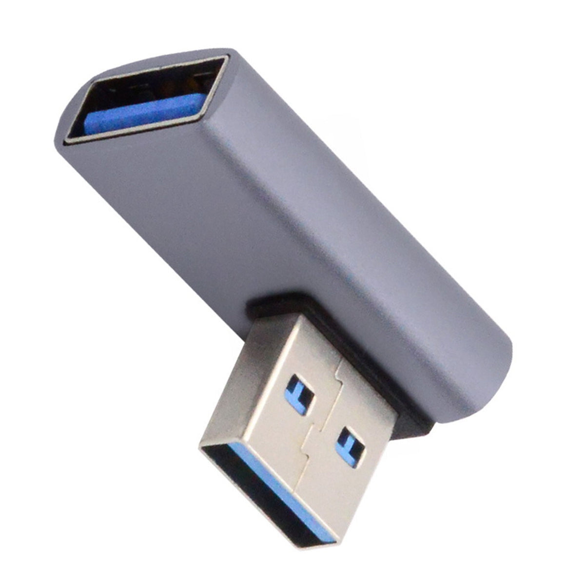 U3-018-LP 10Gbps USB3.0 Male to Female Power Data Transfer Adapter 90 Degrees Left Angled Type Connector